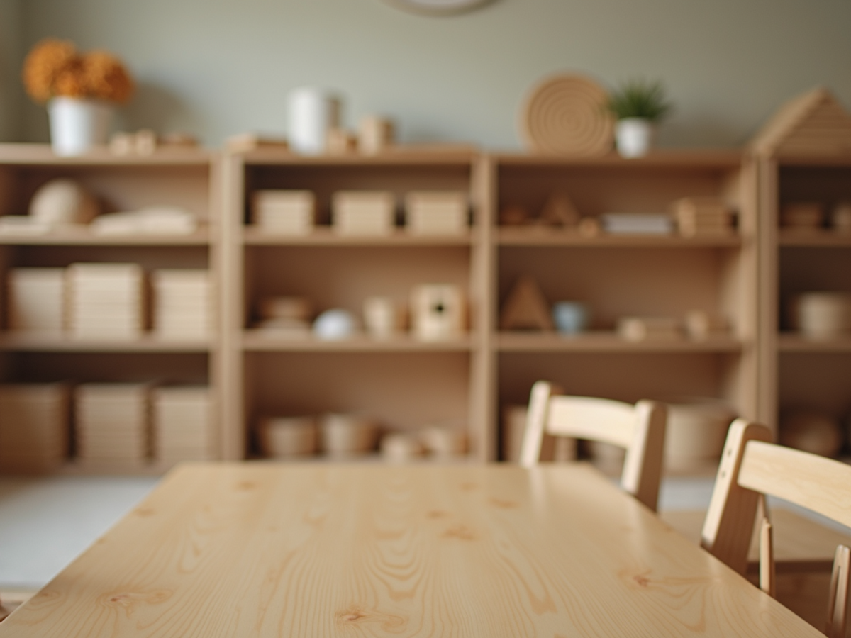 The thoughtfully prepared classroom at New Life Montessori